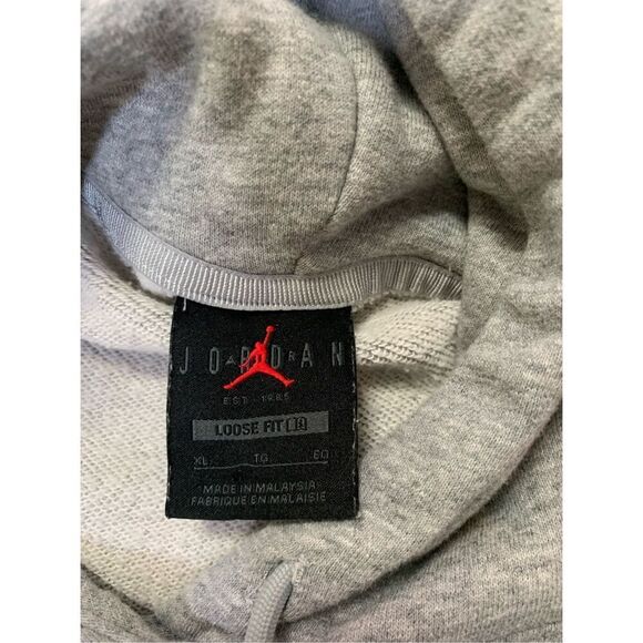 Nike Air Jordan Essentials Fleece Hoodie in Grey Women’s XL - Picture 7 of 11
